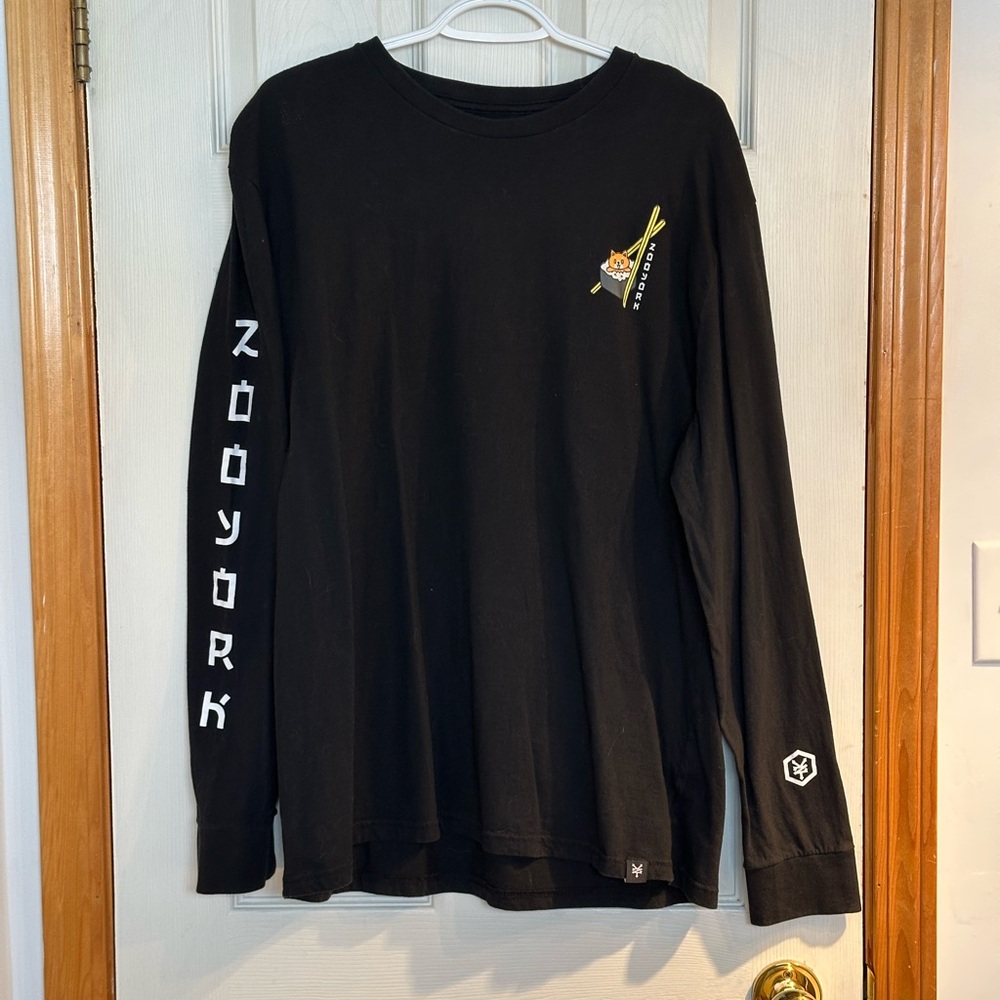 Zoo York Black Long Sleeve Men's Sushi Shirt. Size XL.